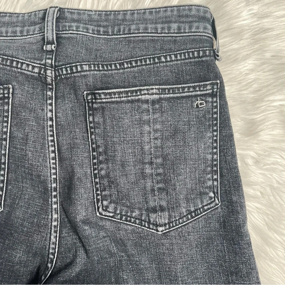 NWOT Rag & Bone Nina High Rise Ankle Cigarette Jean Abbots Grey Black Denim 29 - Picture 11 of 11